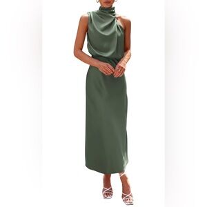 Chic One Shoulder Green Dress - new with tags, never worn